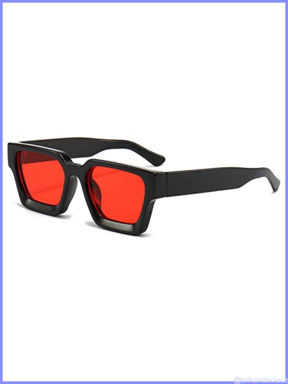 Thick Square Polarized Sunglasses Retro Designer Style UV Protection